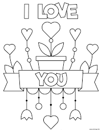 Dans le bouddhisme, il est utilisé surtout pour la méditation. Coloriage Pots De Fleurs I Love You Mandala Facile Dessin St Valentin A Imprimer
