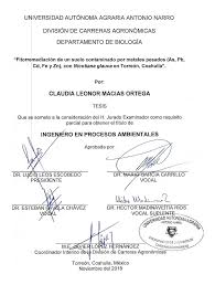 UNIVERSIDAD AUTÓNOMA AGRARIA ANTONIO NARRO UNIDAD LAGUNA DIVISIÓN DE  CARRERAS AGRONÓMICAS DEPARTAMENTO DE BIOLOGÍA CLAUDIA