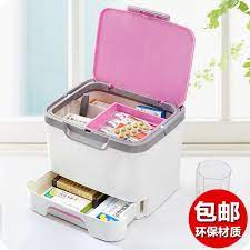 Family Medicine Drawer Storage Box Free Shipping Fashion Portable Medicine Chest With A Large Capacity Stora Medication Storage Medicine Boxes Medicine Storage
