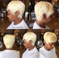 Black And Blonde Quick Weave Short Blonde Quick Weave Short Pixie Haircuts Hair Styles Pixie Haircut