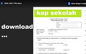Soal Pkn Kelas 1 Sd Semester 1 2 Dan Kunci Jawaban Kurikulum 2013 Info Pendidikan Terbaru