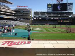 Target Field View From Dugout Box 5 Vivid Seats