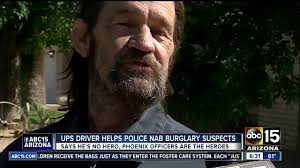 UPS driver helps police catch robbery suspect in Phoenix
