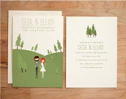 Illustrated Wedding Invitation Set Undangan Pernikahan Pernikahan Undangan