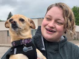 Foxy finds forever home with new mom