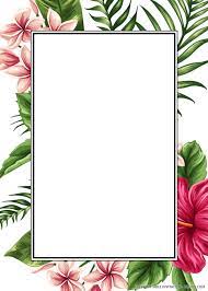 Free Printable Watercolor Tropical Flowers Wedding Invitation Templates Tropical Flowers Wedding Invitation Templates Flower Wedding Invitation