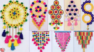 10 Diy Woolen Wall Hanging Ideas Diy Room Decor Home Decor Ideas In 2021 Easy Diy Art Crafts Art And Craft Videos