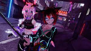 Image of a real priest is baptising people in vrchat including. Vrchat Neon Cyber Tokyo Vr Anime Photoshoot Avatar