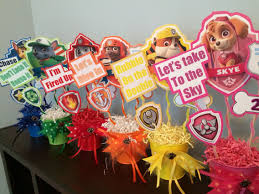 Diy Centerpieces For My Daughter S Paw Patrol Party Paw Patrol Party Decorations Paw Patrol Birthday Party Boy Birthday Parties