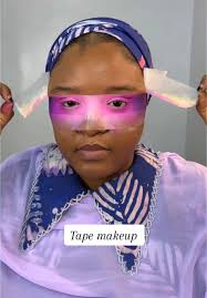 Creative Makeup Tutorial Using Tape Techniques