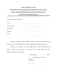 We are a sharing community. Contoh Surat Pernyataan Bersedia Dicalonkan Menjadi Anggota Bpd Format Administrasi Desa Cute766