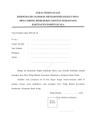 Surat pendaftaran sebagai calon anggota. Contoh Surat Pernyataan Bersedia Dicalonkan Menjadi Anggota Bpd Format Administrasi Desa Cute766