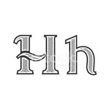 50 sevi… read more hdfc bank cheque background : Font Tattoo Engraving Letter H With Shading Clipart Image