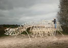 Theo janssen is known for sculpture. Theo Jansen S Lumbering Life Forms Arrive In America The New York Times
