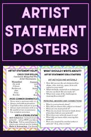 Sometimes, if you simply give the job title, it does not say much to a listener. Artist Statement Posters Artist Statement Student Writing Statement