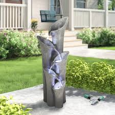 Large outdoor fountains are gorgeous garden centerpieces that will add an air of sophistication to the overall design of both your home and landscape that surrounds it. 40 High 5 Tier Floor Indoor Outdoor Fountains And Waterfalls With Lights Large Outdoor Water Fountain For Garden Yard Patio Deck Home Walmart Com Walmart Com