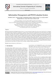 Founded on 16th august 1990, cbh engineering sdn bhd is your reliable partner in electrical, mechanical, civil and structural engineering. Pdf Information Management And Psm Evaluation System
