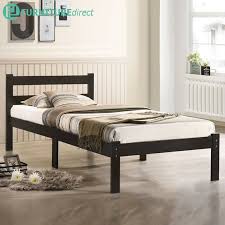 Shop for bed frame supports legs online at target. Mina Solid Wood Single Size Bed Frame Cappuccino Furnituredirect Com My