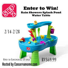 Step2 Rain Showers Splash Pond Water Table Giveaway Ends 2 28 Water Table Rain Shower Step2