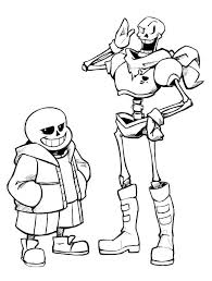 Sans coloring page line art by dknova on deviantart. Papyrus And Sans Undertale Coloring Page Free Printable Coloring Pages For Kids
