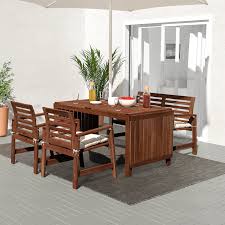 Applaro Table 2 Armchairs Bench Outdoor Brown Stained Brown Ikea In 2020 Wooden Outdoor Furniture Outdoor Tables And Chairs Outdoor Eating Spaces