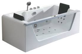 Unusually tall and with wide rims. Eago 6 Ft Clear Rectangular Acrylic Whirlpool Bathtub For Two Contemporary Bathtubs By Alfi Trade Houzz
