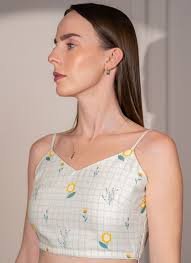 Buy Garden Grid Top & Gathered Skirt Set by Designer PASHA INDIA for Women  online at Kaarimarket.com