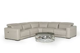 Check spelling or type a new query. Estro Salotti Thelma Modern Grey Leather Sectional Sofa W Recliners