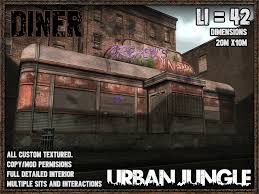 Some fonts provided are trial versions of full versions and may not allow embedding unless a commercial. Second Life Marketplace Diner Fully Furnished Mesh Urban Jungle