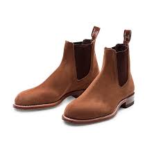 Handmade men dark gray suede chelsea boots, men casual boots, men ankle boots sold by rangoli collection. R M Williams Men S Suede Chelsea Boot Medium Brown Manufactum