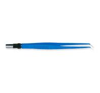 Pinça bipolar para eletrocirurgia Curva 18 cm com pontas de 1 mm