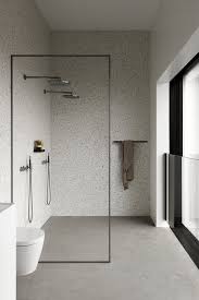 A glass partition wall is an interior wall structure made primarily of glass or a glass alternative. I Like The Glass Partition With The Frame And The Fact That There Is No Step To Get Into The Shower Minimalist Bathroom Bathroom Shower Tile Bathroom Interior