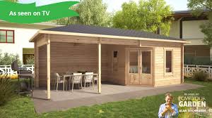Garden Room Sophia With Veranda 10m 44mm 3 5 X 8 M Featured On Love Your Garden With Alan Titchmarsh Summer House 24 In 2020 Contemporary Garden Rooms Summer Houses Uk Wooden Gazebo