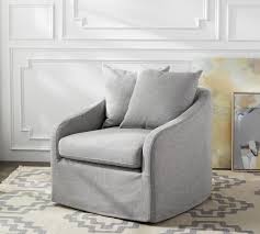 Anniston Slipcovered Swivel Armchair Pottery Barn Slipcovers For Chairs Living Room Chairs Armchair