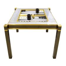 Check spelling or type a new query. Karl Springer Incredible Square Leg Game Table In Gunmetal And Brass 1970s Sold Lobel Modern Nyc