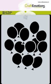 Craftemotions Mask Stencil Ballonnen A6 Carla Creaties Schablone Luftballons Stempelbar Onlineshop
