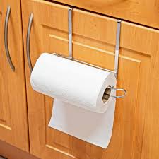 This freestanding paper towel holder from oxo is perfect if you don't want to install anything in your kitchen. Large 27cm Over Cabinet Door Kitchen Towel Roll Storage Rack Holder New 5054667131039 Ebay