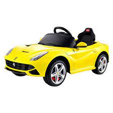 It has a run time of up to 1.5 hours and comes with a charger. Ferrari F12 12v Kids Electric Ride On Car With Mp3 And Rc Yellow Ebay