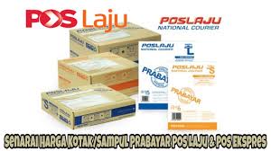 Berikut adalah senarai harga terkini produk prabayar pos laju dan pos ekspres. Senarai Harga Kotak Dan Sampul Prabayar Pos Laju Pos Ekspres 2021