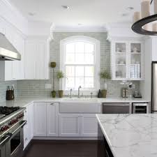 Kitchen backsplash images with antique white cabinets show that what becomes the main recommendation is the earthy colored design to maintain a warm and inviting atmosphere in overall space. 5 Fresh Takes On The Classic Subway Tile Kitchen Backsplash