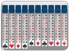 When thirteen cards of the same suit from king all the way to ace are together on a tableau column, they are automatically moved to the foundations. 247 Freecell