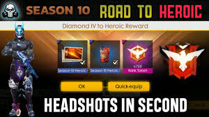 The gm is the final arbiter on the award heroic acts : Free Fire Season 10 Road To Heroic Highlights Garena Freefire Youtube