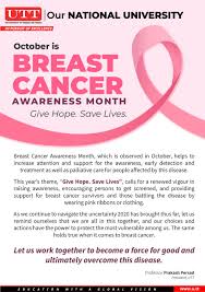 Lung cancer is the most common cause of cancer death in the united states and worldwide. October Is Utt The University Of Trinidad And Tobago ÙÙØ³Ø¨ÙÙ