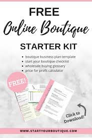 Start An Online Boutique Business Online Boutique Business Starting An Online Boutique Business Plan Template