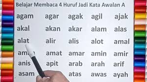 Belajar membaca 5 suku kata. Belajar Mengeja Dan Membaca 4 Huruf Jadi Kata Awalan A Untuk Anak Anak Youtube