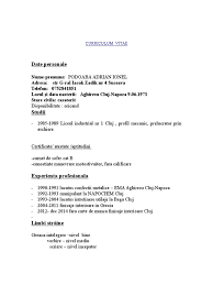 Model de curriculum vitae european author: Model Cv Simplu Adi