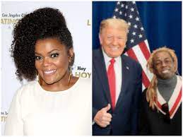 Trump after discussing the platinum plan, a. Lil Wayne And President Trump Community Star Yvette Nicole Brown Calls Out Rapper For Posting Photo Smiling Alongside Trump The Independent