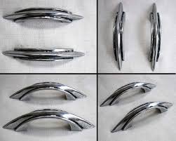 2 Antique Art Deco 1930s 1940s Chrome Metal Drawer Pulls Or Handles Tapered Chrome Metal 4 3 4 Inch Long Kitchen Drawer Handles Metal Drawers Antique Art Deco