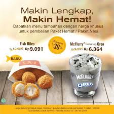 Un helado de vainilla que se banca compartir el protagonismo con trocitos de deliciosas galletitas oreo y la salsa que elijas. Mcdonald S Promo Khusus Fish Bites Mcflurry Hingga Diskon 30 Katalog Kuliner