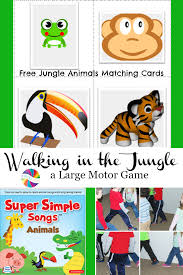 If you are looking for a way to keep the kids to help you find what you think your toddler or preschooler will love the best, this amazing round of fun and easy zoo activities is broken down into. Walkin In The Jungle Gross Motor And Sequencing For Preschool Jungle Preschool Themes Jungle Theme Activities Jungle Activities